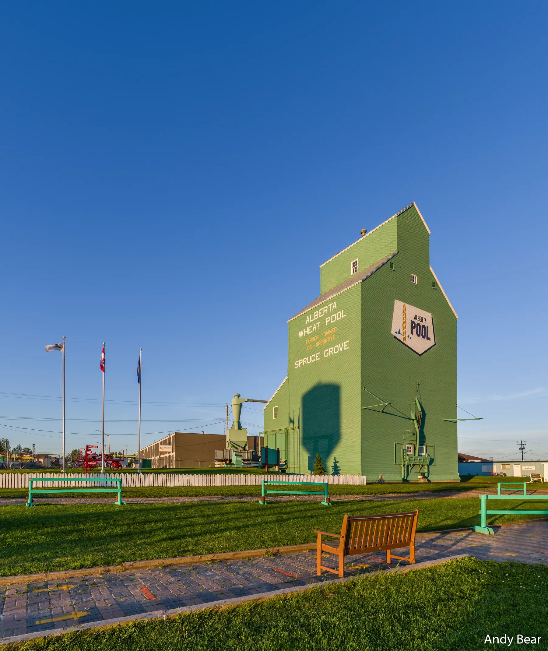 Iconic Spruce grove Grain elevator at sunrise